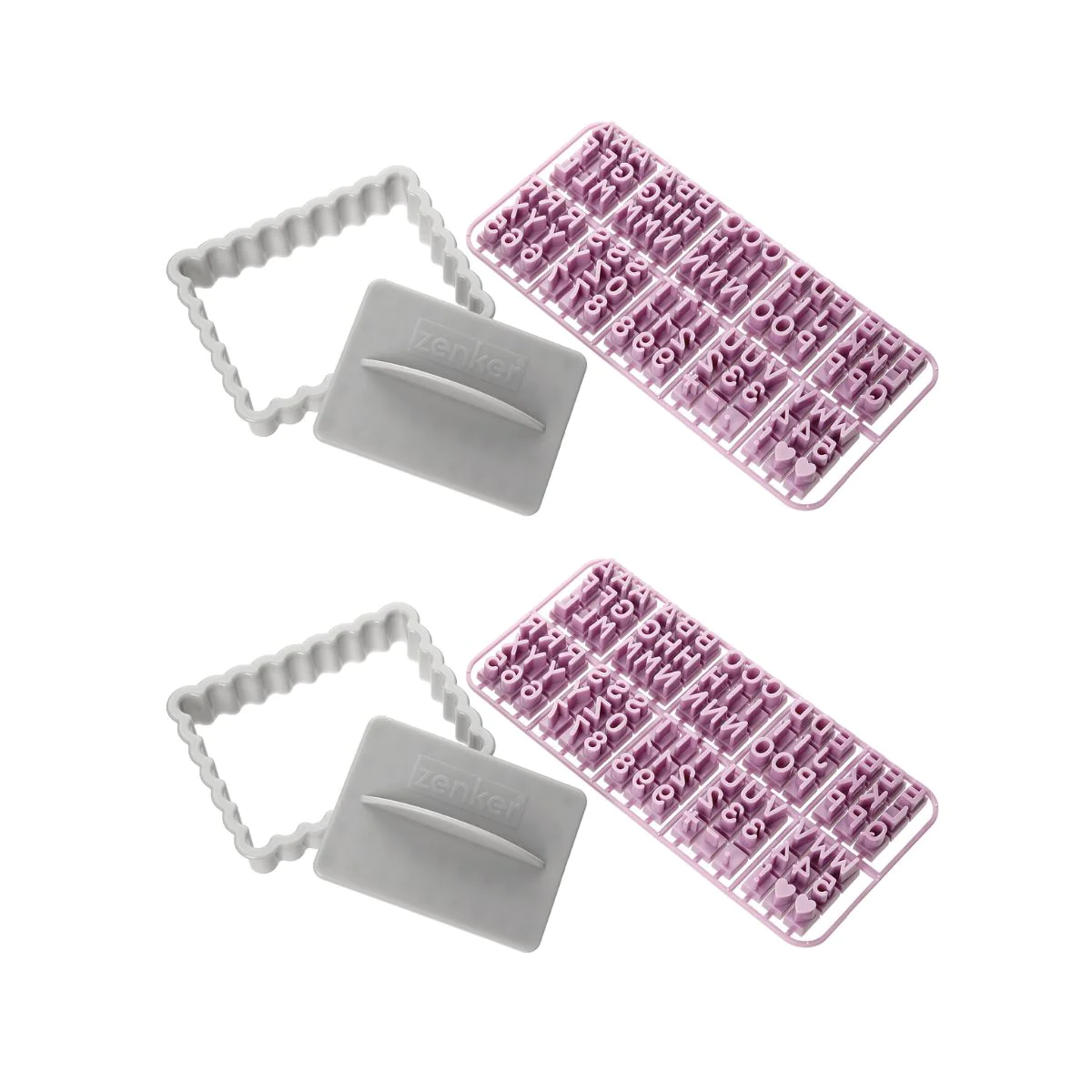 Lot de 2 tampons alphabet pour biscuit Zenker Smart Pastry Zenker