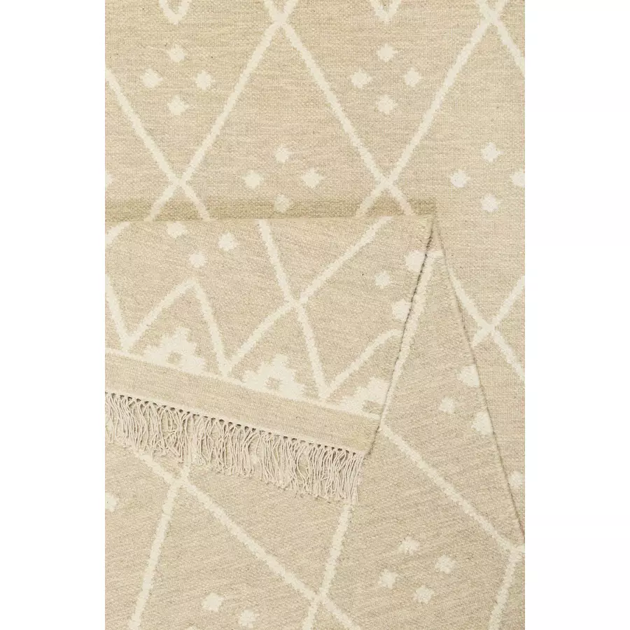 Green Looop Kelim Teppich Vermont creme beige