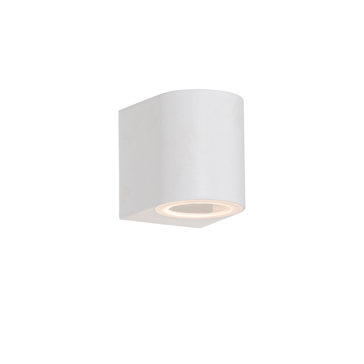 Moderne ovale buitenwandlamp van wit kunststof – Baleno
