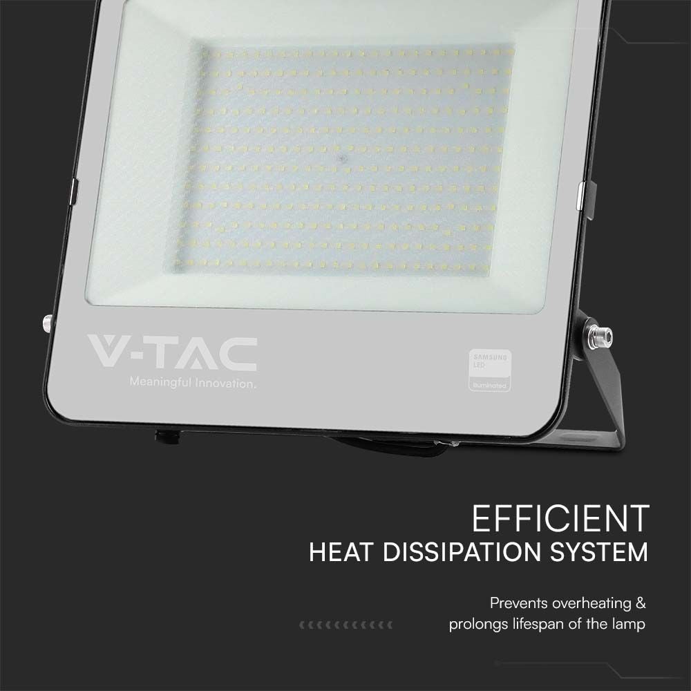 V-TAC VT-44101 - LED-koplamp - Zwart - 135lm/w - Samsung - IP65 - 100 Watt - 11480 lumen -