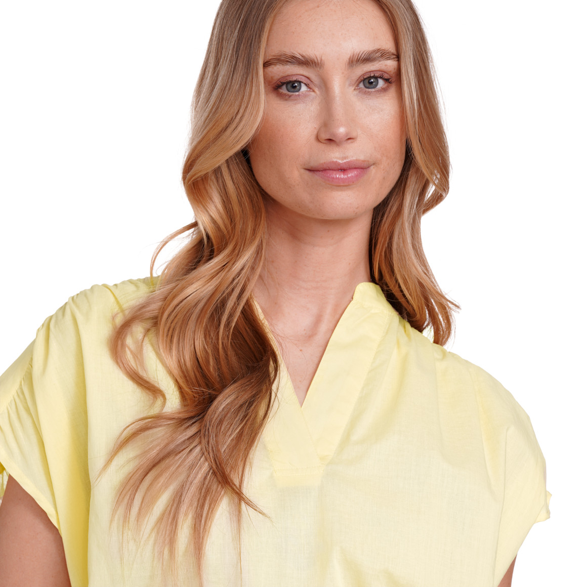 Jonas Nielsen Damen Bluse aus Bio-Baumwolle gelb