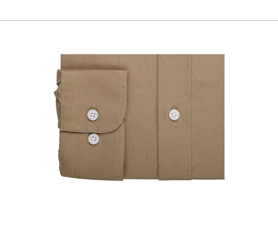 Chemise Caramel 100% coton - Col américain - MEDWIN