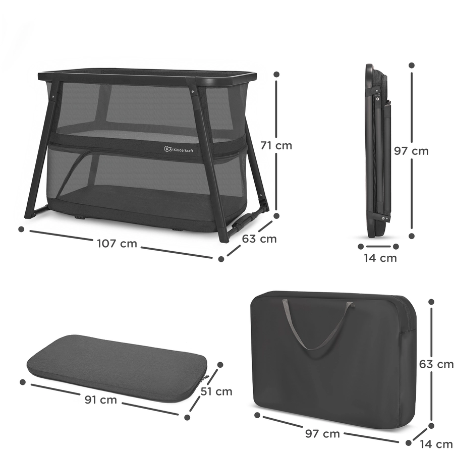 Kinderkraft Reisebett SOFI PLUS gray