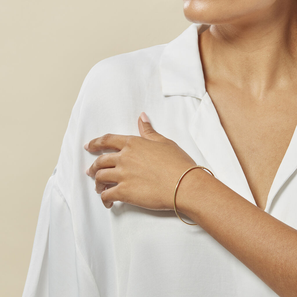 Bracelet Jonc Cynthia Fil Flexible Or Jaune