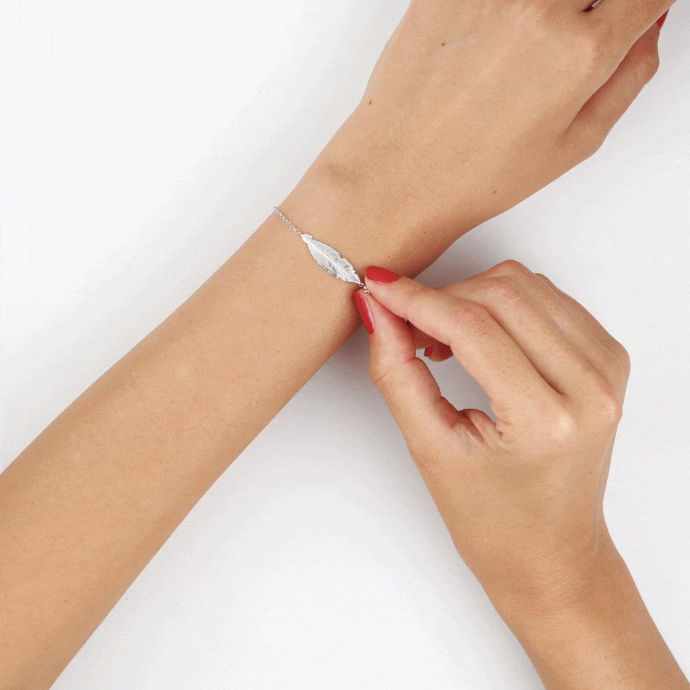 Bracelet Euriell Argent Blanc