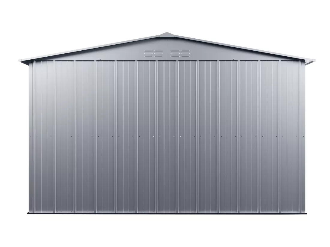 Abri de jardin métal en acier galvanisé gris 12.02 m² LINUS