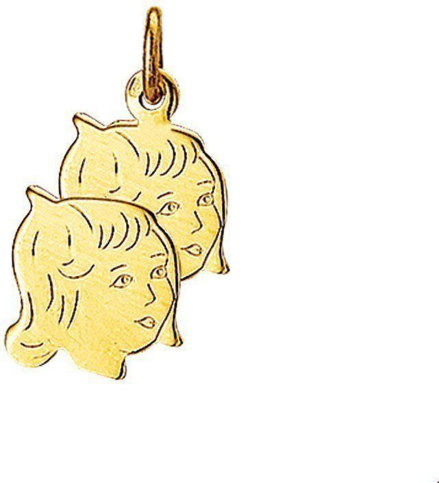 Hanger - 14K Geelgoud - Meisje - 20 x 15 mm
