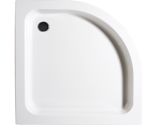Ronde douche met draaideur SCHULTE Alexa Style 2.0 ExpressPlus 80 x 80 cm radius 550 profiel aluminium helder glas vuilafstotende glascoating met douchebak