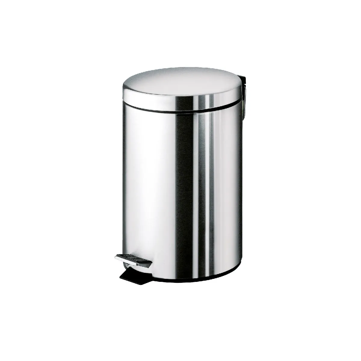 Kiamami Valentina Poubelle à pédale ronde inox 3L