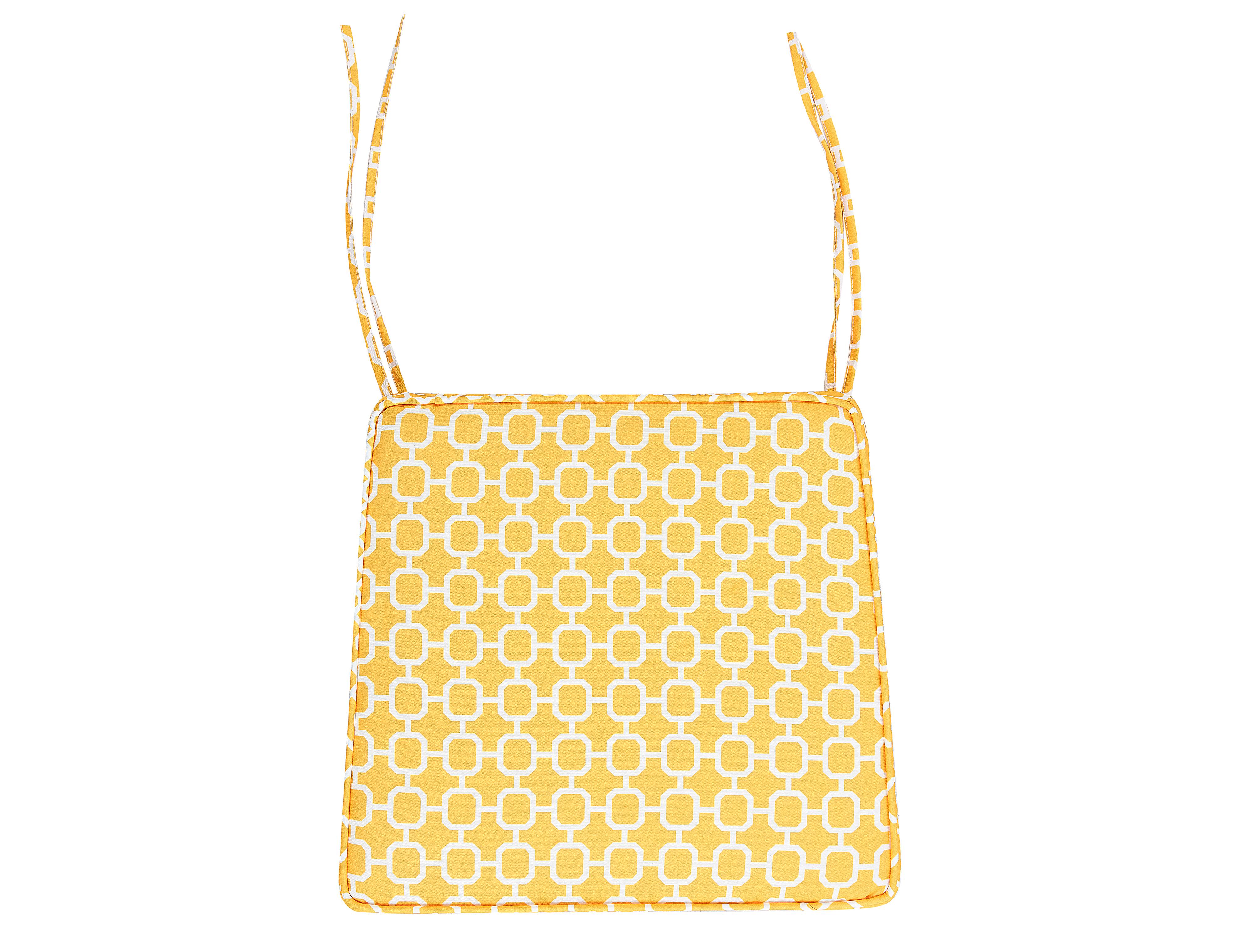 Set van 2 tuinzitkussens TERNI 37 x 34 cm Geel