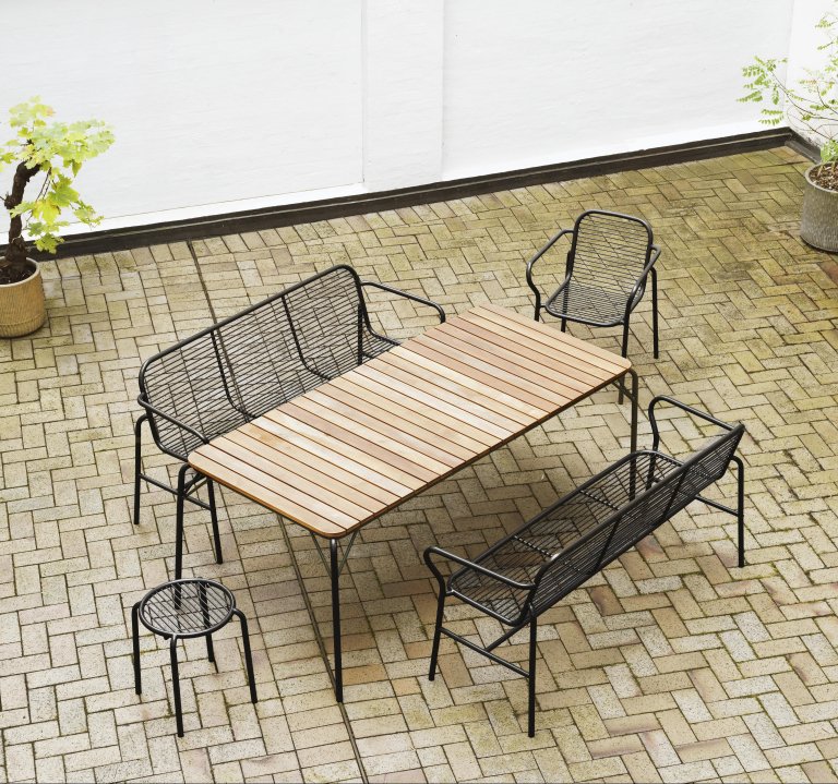 Normann Copenhagen Vig Outdoor eetbank Dark Green