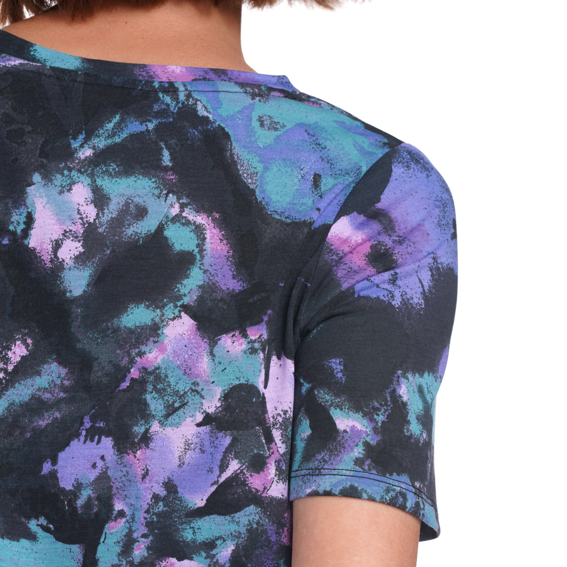 Gina Sports Damen Yoga-T-Shirt mit Knotendetail schwarz / pink / türkis