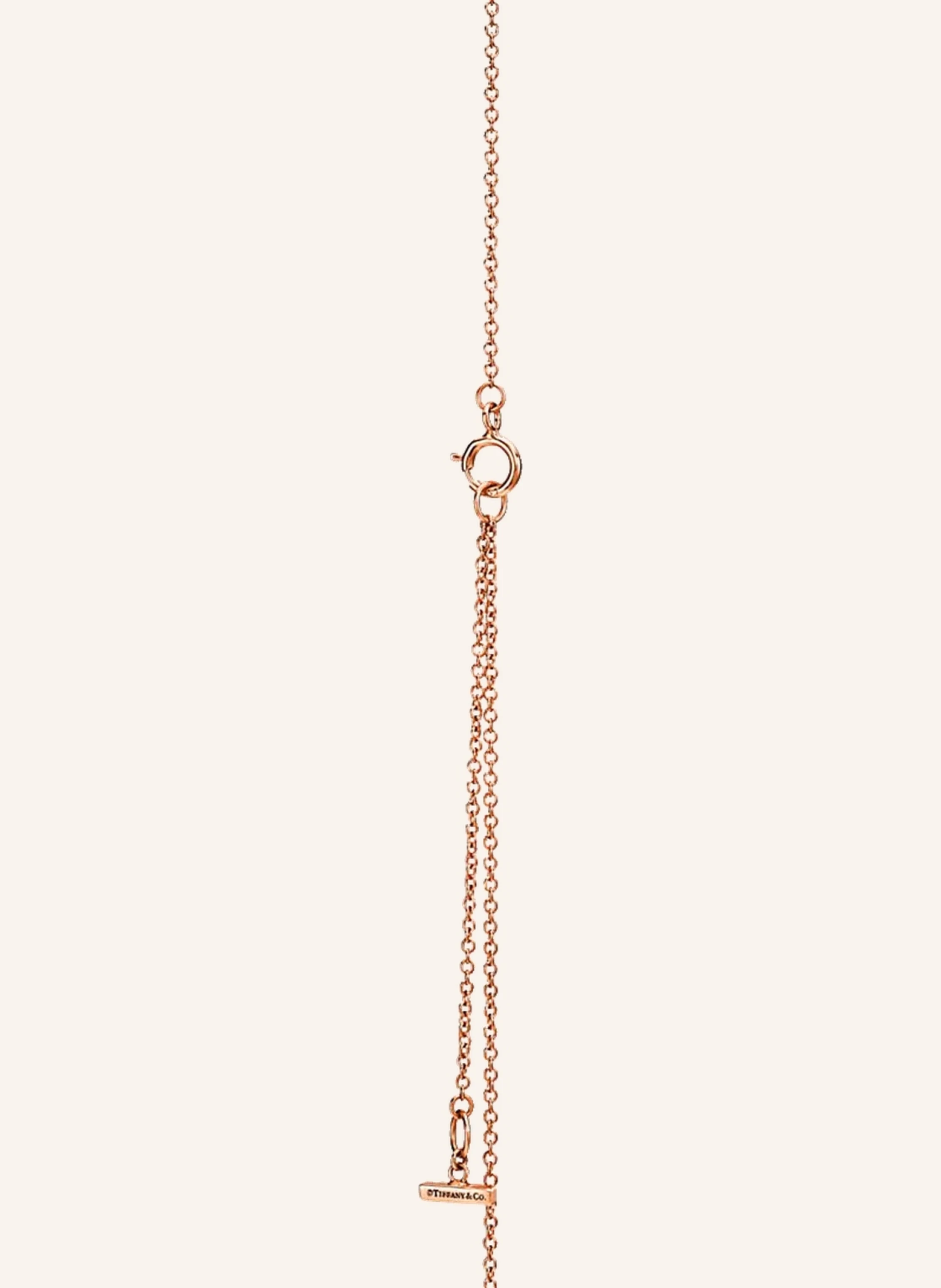 TIFFANY & Co. Tiffany T Circle HALSKETTE aus 18 Karat Roségold mit Diamanten und Perlmutt