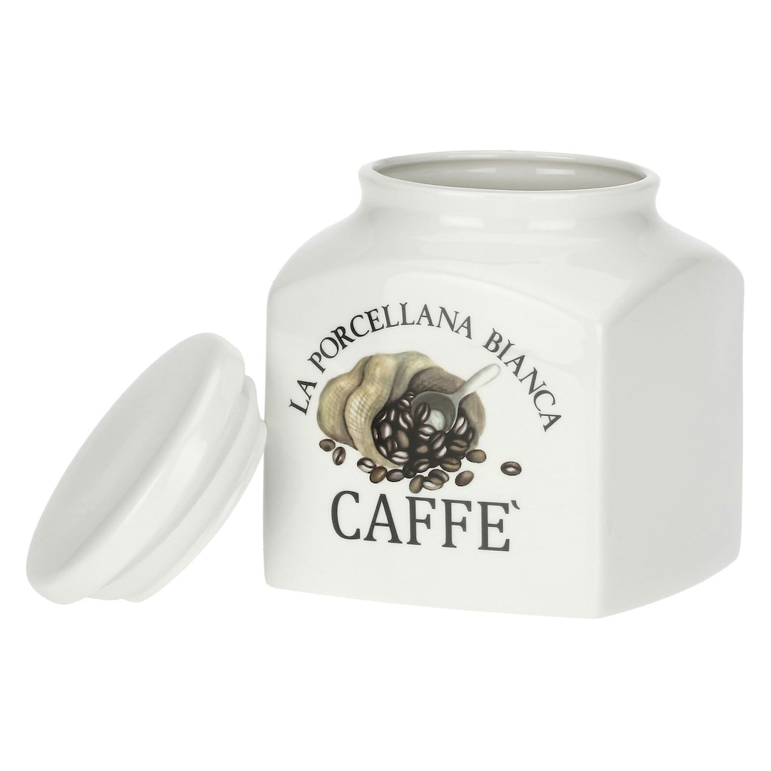 LA PORCELLANA BIANCA Vorratsdose CONSERVA Caffé 1,1 Liter Porzellan weiß