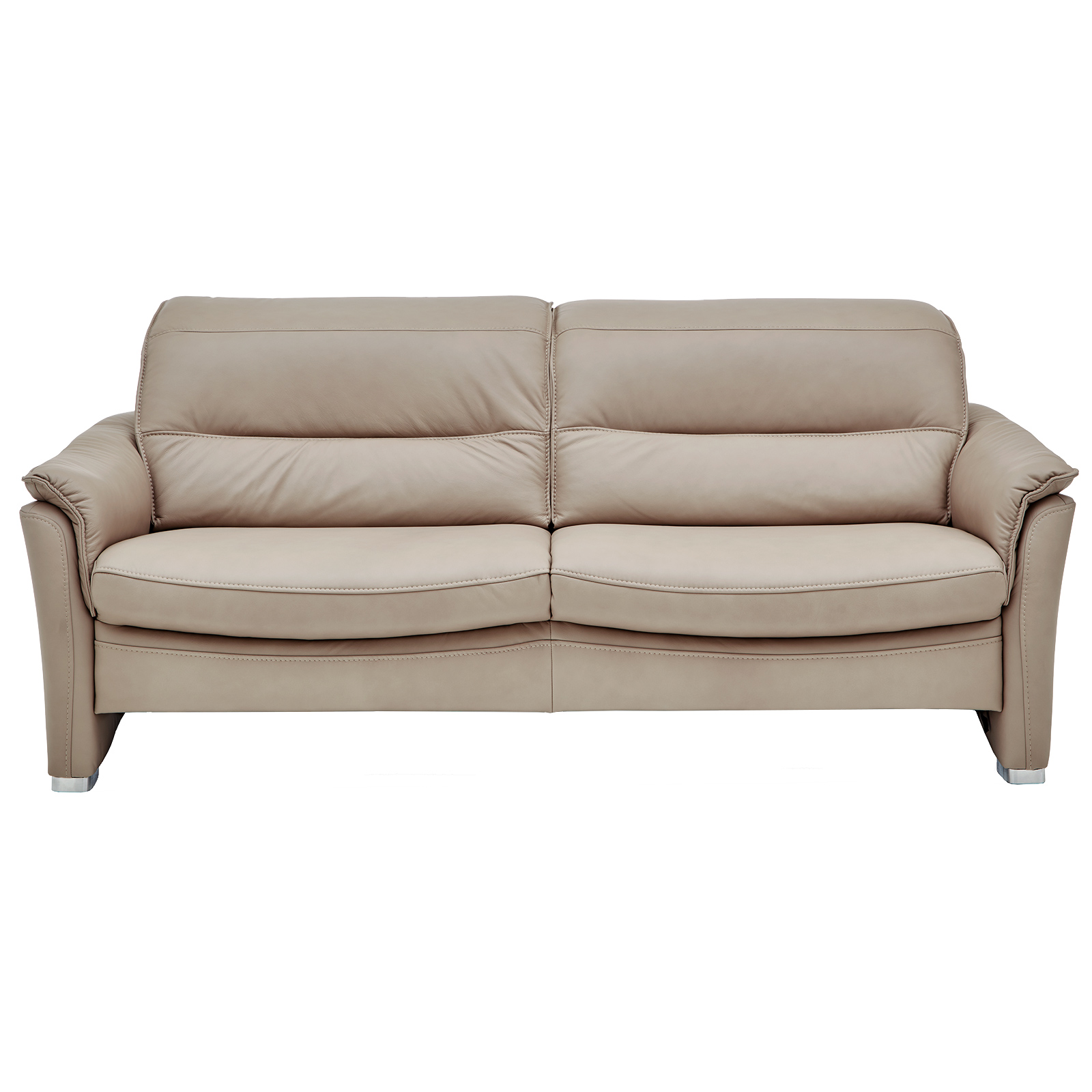 3-Sitzer-Ledersofa - pearl - Basismodell