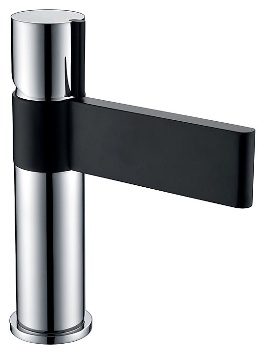 Mitigeur de lavabo chromé noir Edouard Rousseau Black steel