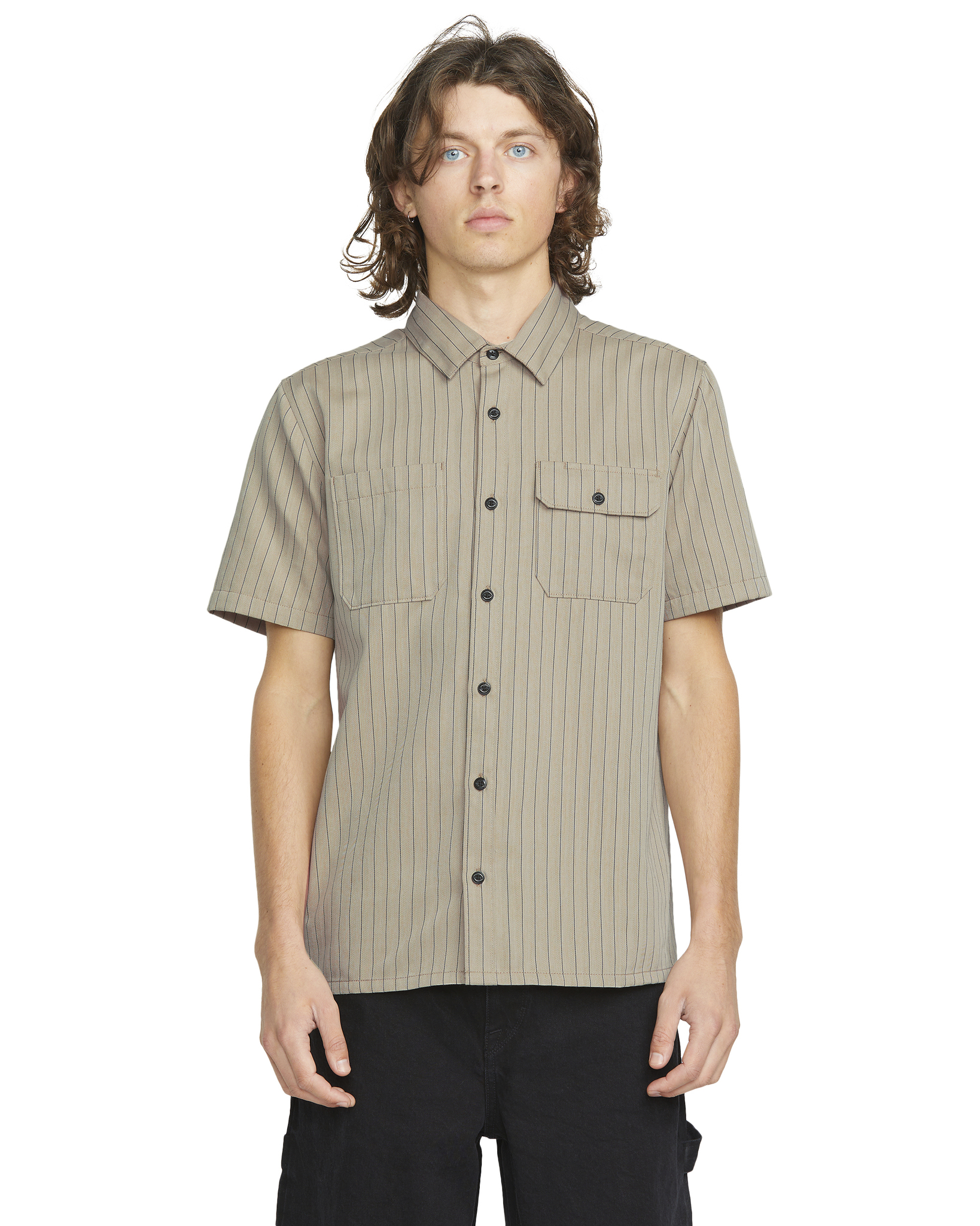 Volcom Trade Stone SS Shirt Light Khaki