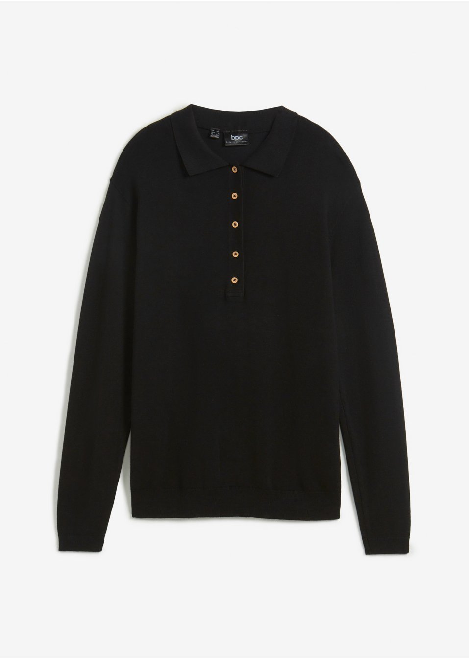 Pull en fine maille avec col et patte de boutonnage