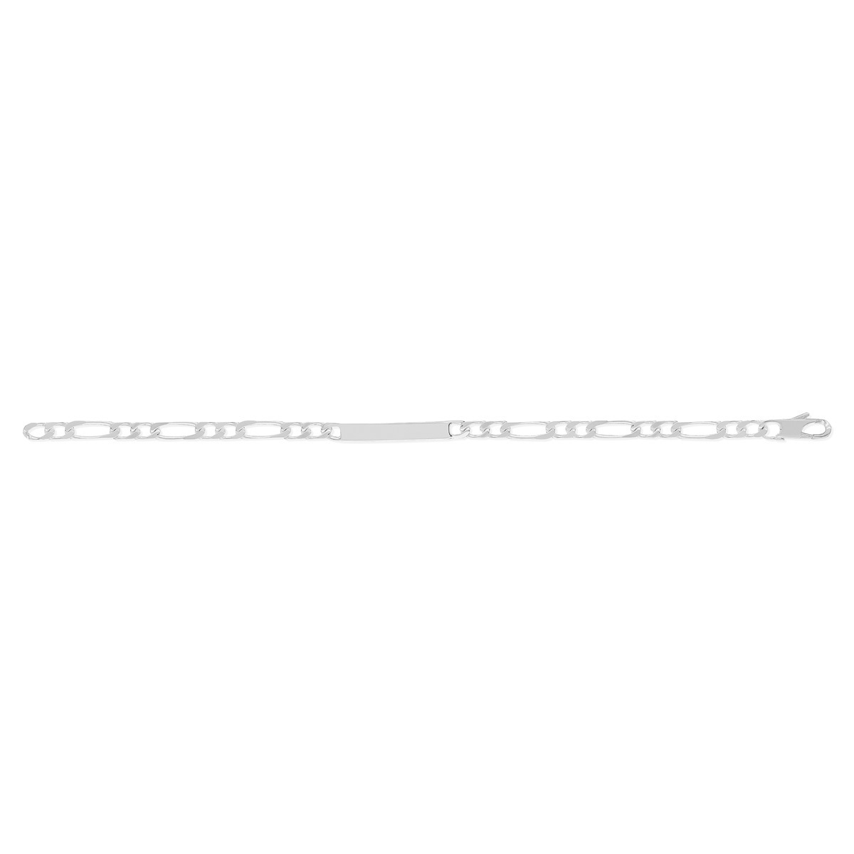 Bracelet identité argent 925 maille cheval personnalisable 18 cm