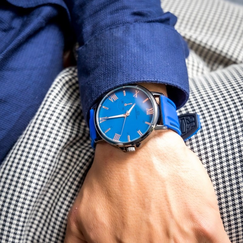 Montre Homme GIORGIO bracelet Silicone Bleu