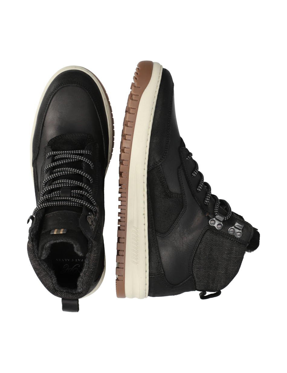 Lederkombination Boot