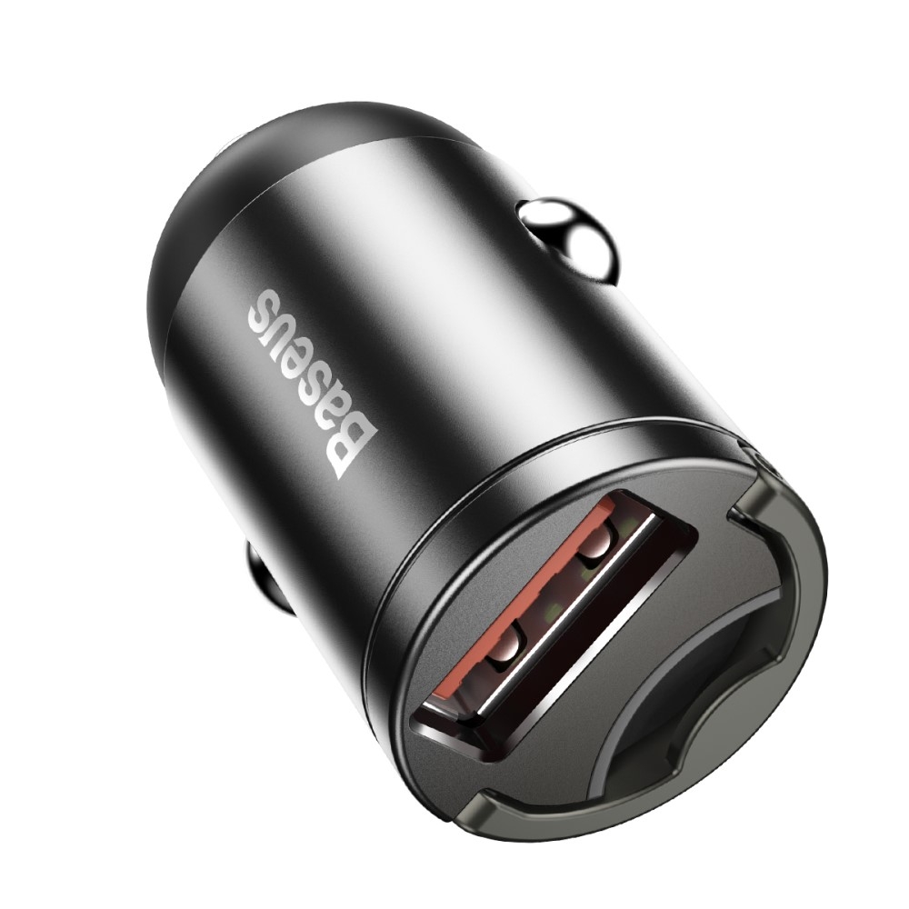 Mini Aluminium 30W (5A) Universal USB Auto KFZ Ladegerät mit Quick Charge 4.0 - Grau