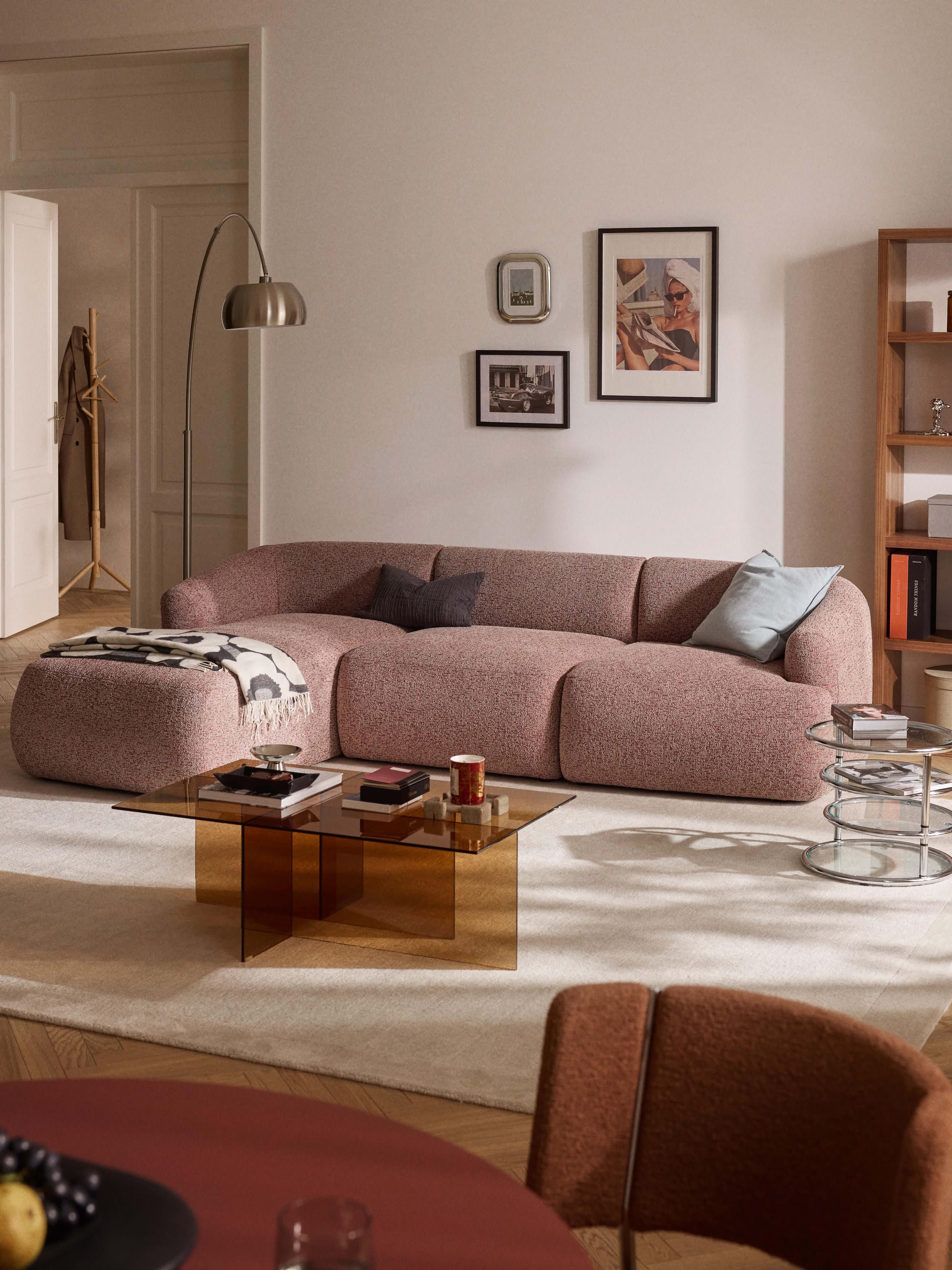 Bouclé ottomane hoekmodule Sofia