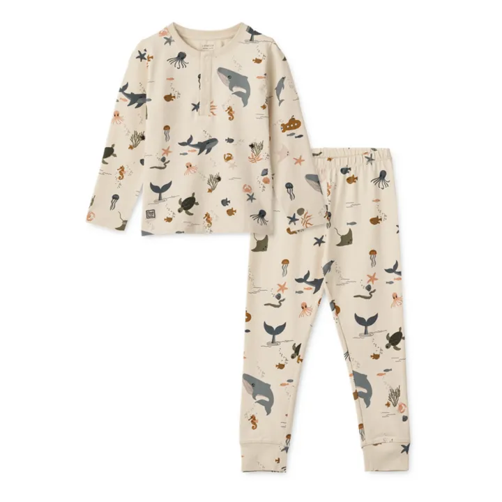 Liewood Ensemble Pyjama Wilhelm | Bleu gris