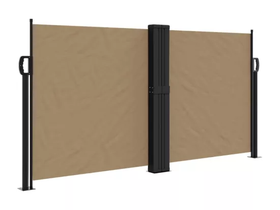Auvent latéral rétractable taupe 120x1200 cm