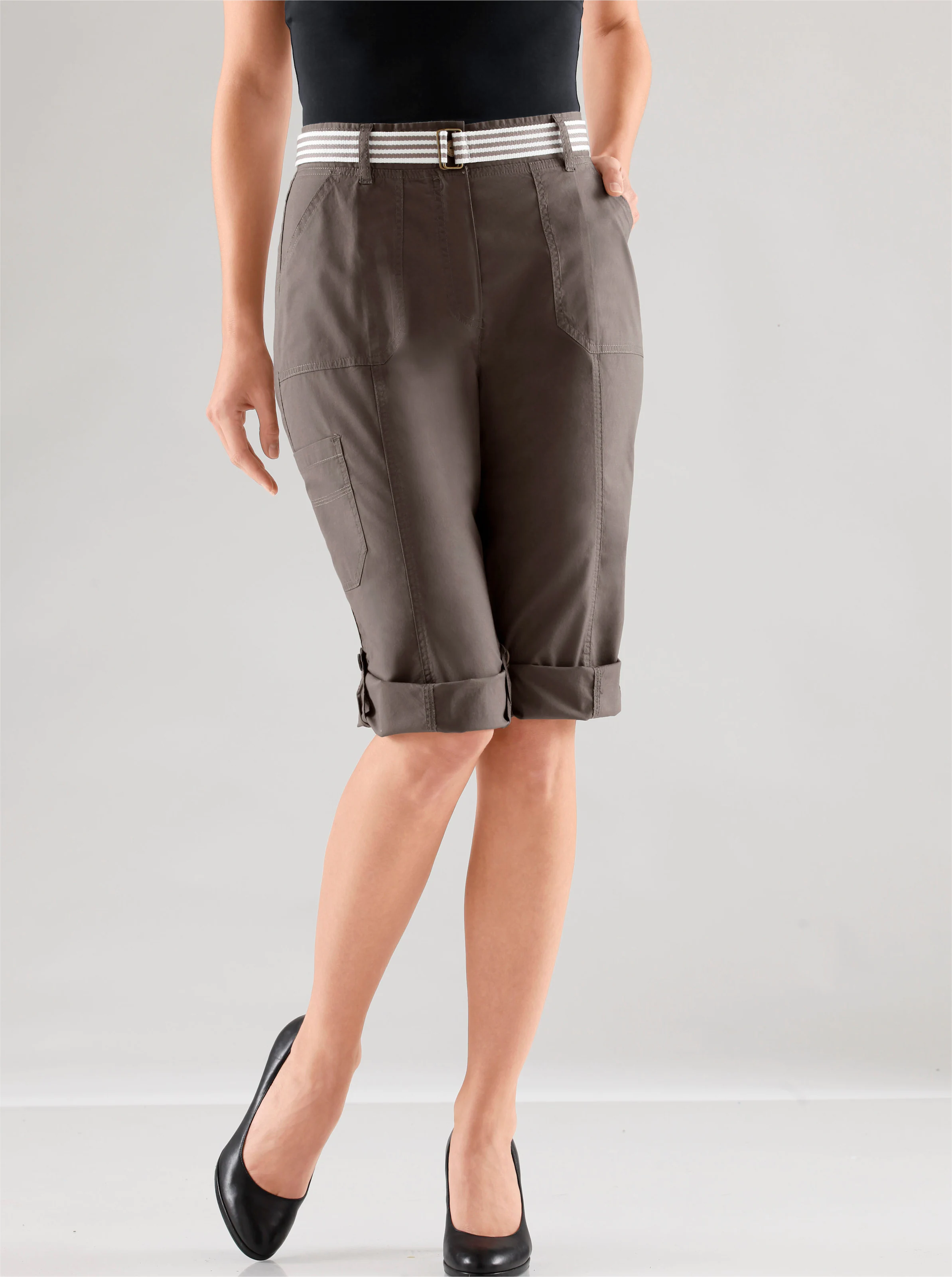 Caprihose in schokobraun