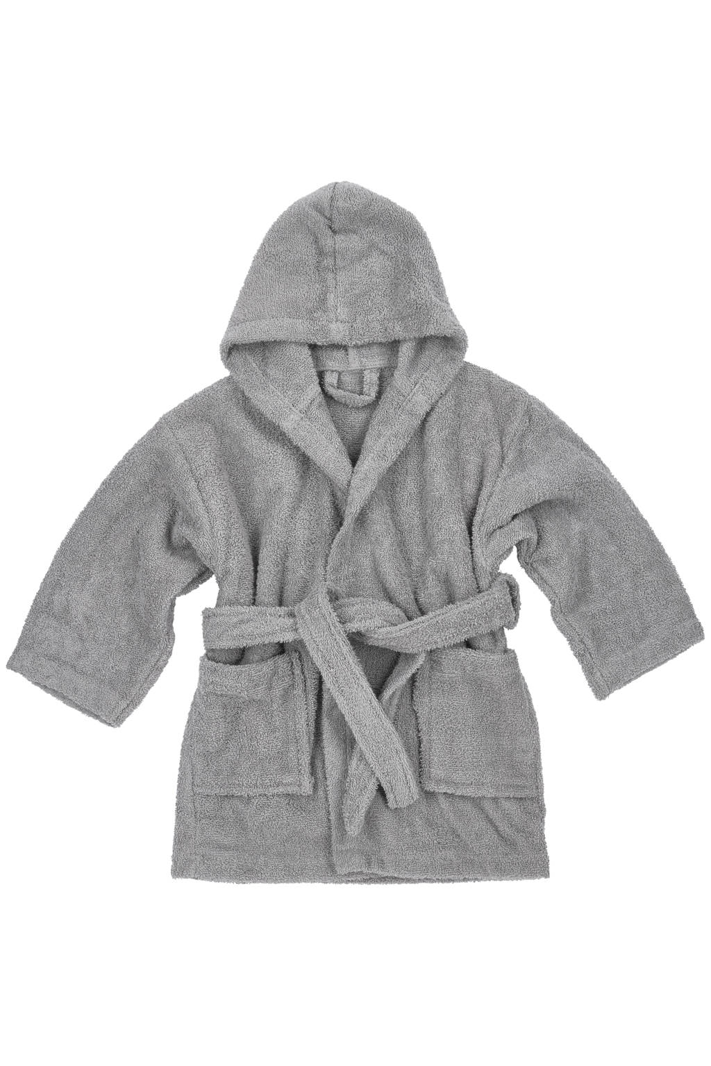 Meyco basic badstof badjas grijs