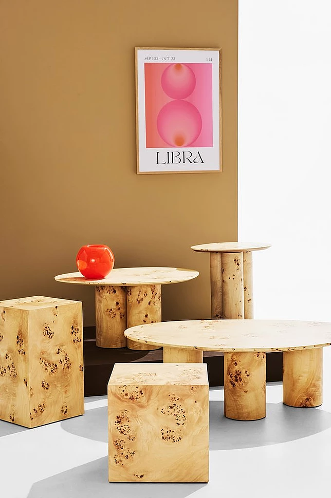 Pebble bord i masur 30x30x50 cm