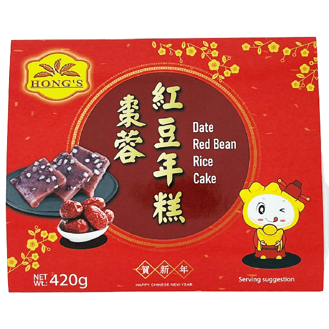 Hong's Dadel & Rode Bonen Rijstcake 420g