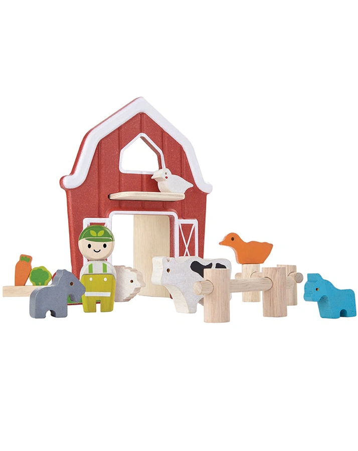 Spielwelt FARM 14-teilig aus Holz