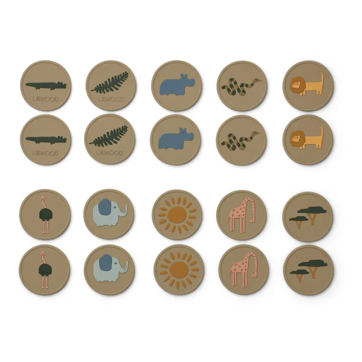 Liewood Jeu memory Easton en silicone | Brun