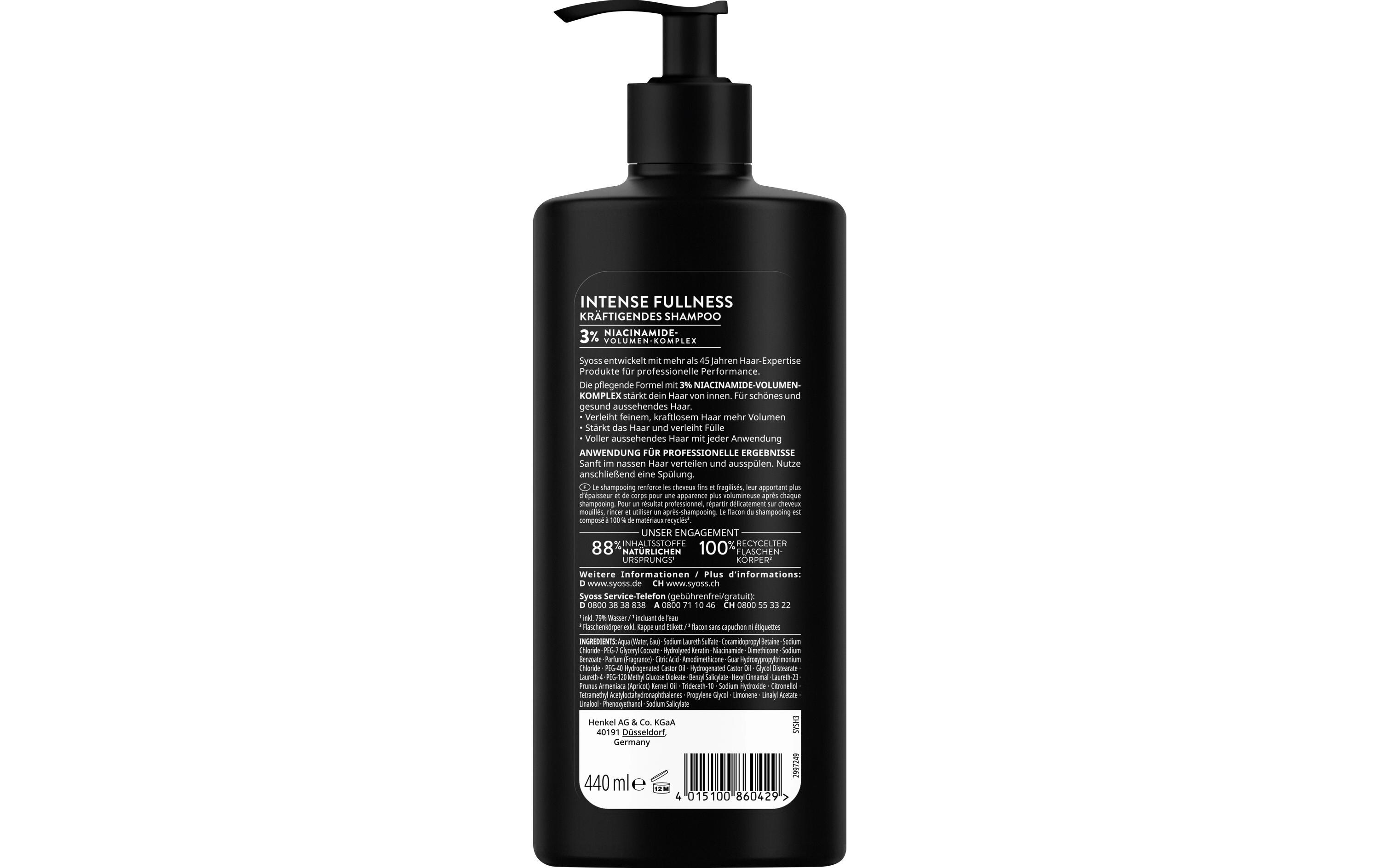 Shampoo Intense Fullness 440 mlShampoo für feine Haare verleiht Volumen und Vitalität