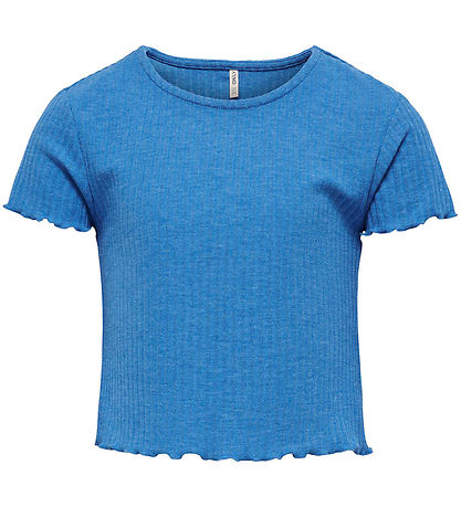 Kids Only T-Shirt - KogNella - Rib - Noos - Französisch Blue