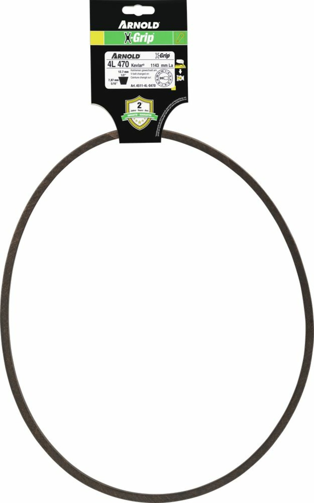 Courroie trapézoïdale x-grip v de type 4l470