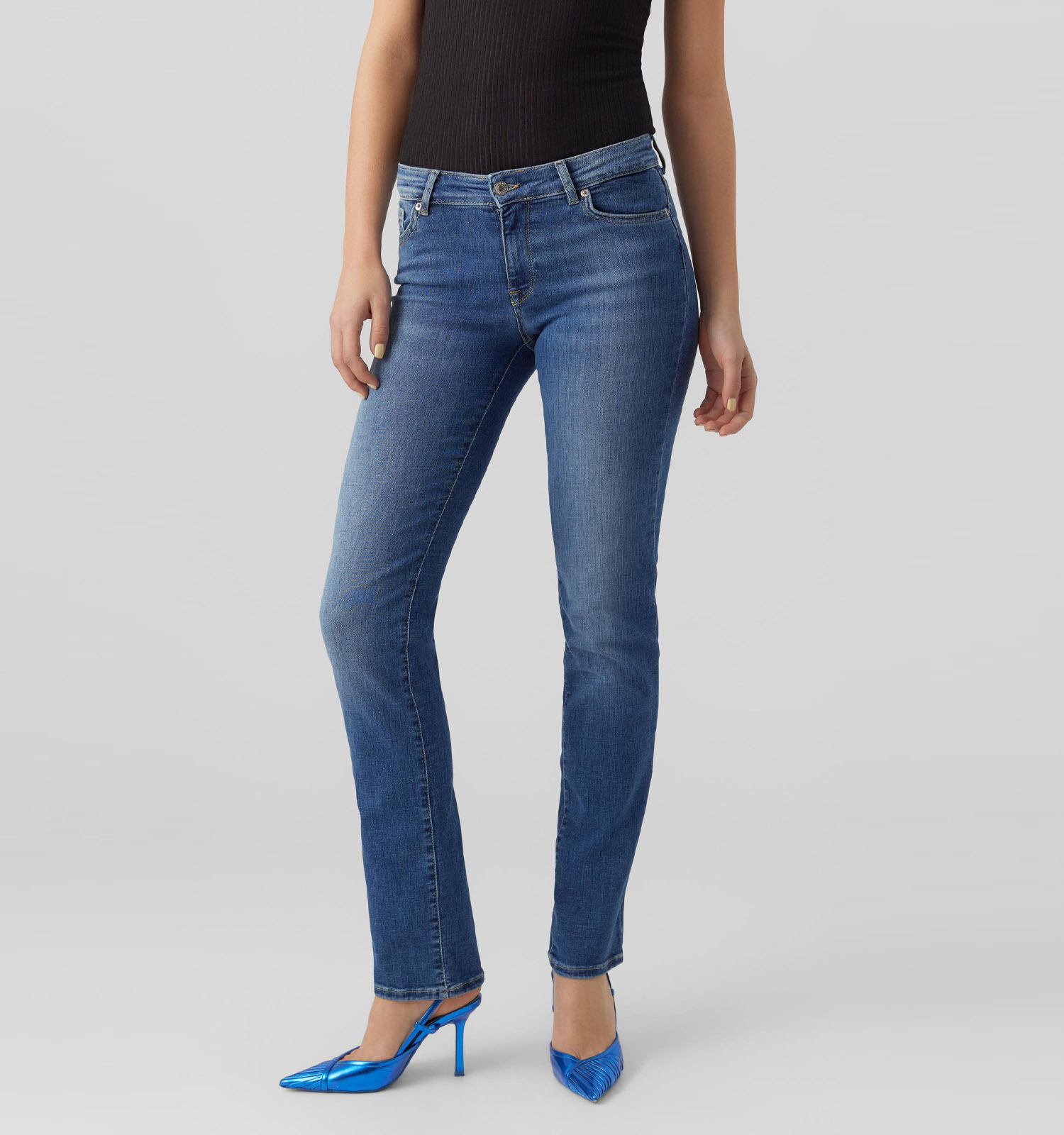 Straight leg jeans blauw L32
