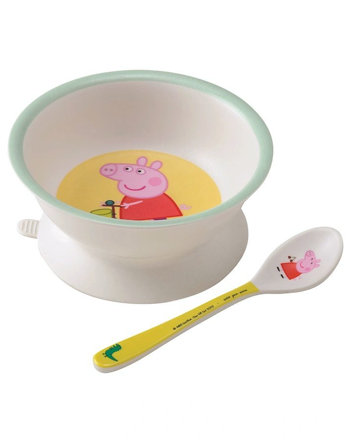 Melamin-Schale PEPPA PIG mit Löffel in bunt