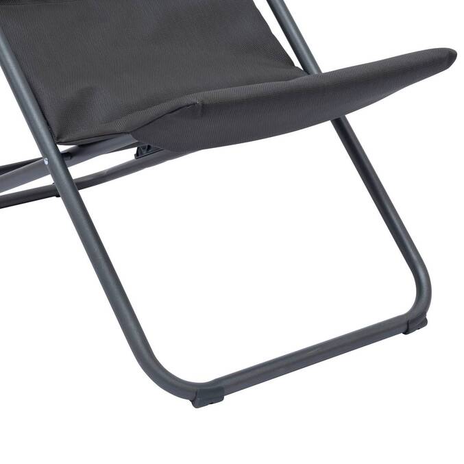 Chilienne de jardin empilable pliable MIRAEL Anthracite / Graphite