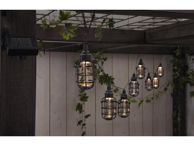 Star Trading Lichterkette Solar Cage 210 cm, Schwarz Solar Lichterkette