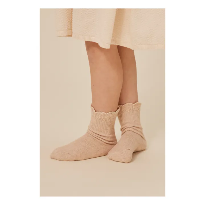 Konges Sløjd Lot 3 Chaussettes Volants Coton Bio | Marron