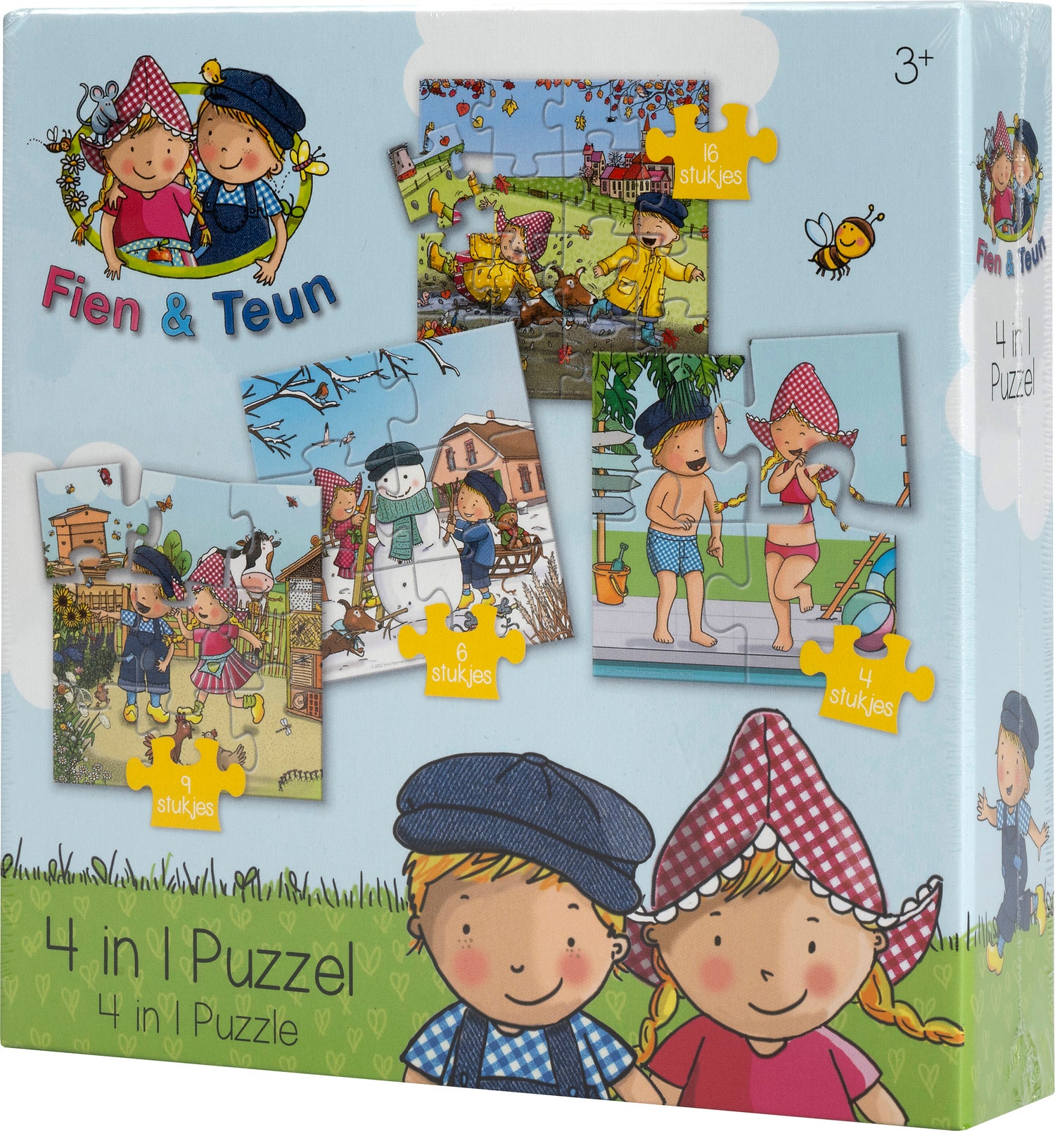 Fien & Teun 4 in 1 puzzel 18 x 18 x 4 cm