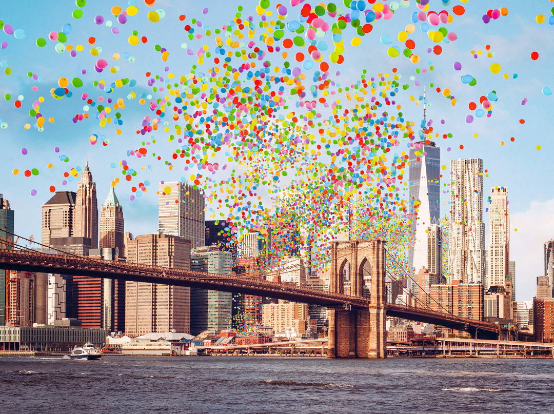 Brooklyn Bridge Balloons II by Robert Jahns - Open Edition.