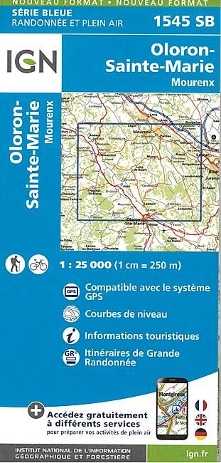 IGN - 1545 SB OLORON STE MARIE 1 25 000
