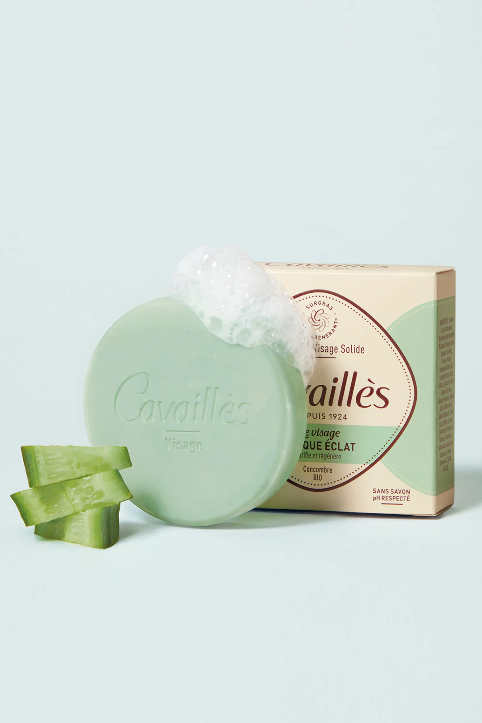 Cavaillès Nettoyant solide pour le visage masque éclat