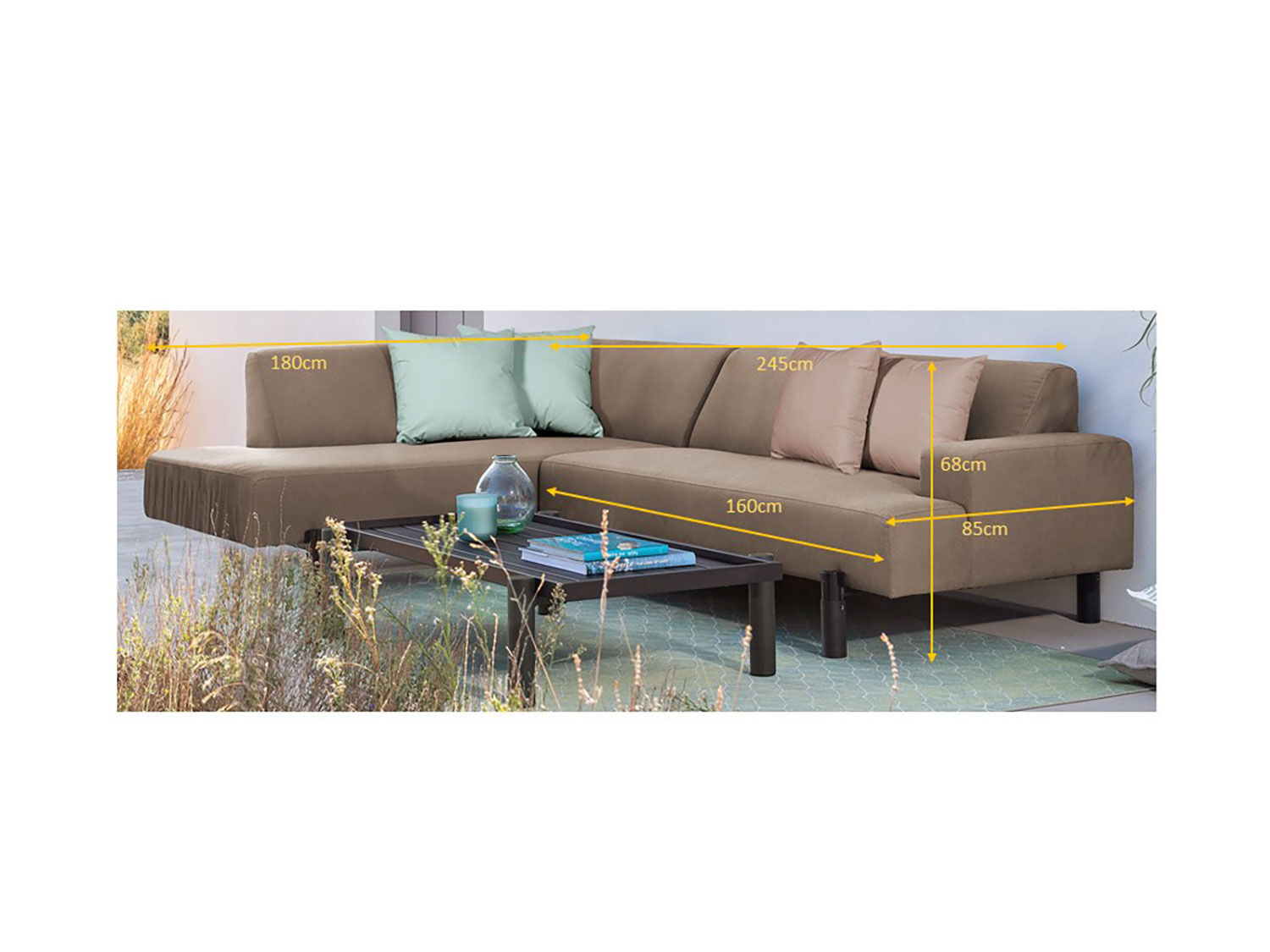 Garten-Ecklounge Eco mit Tisch