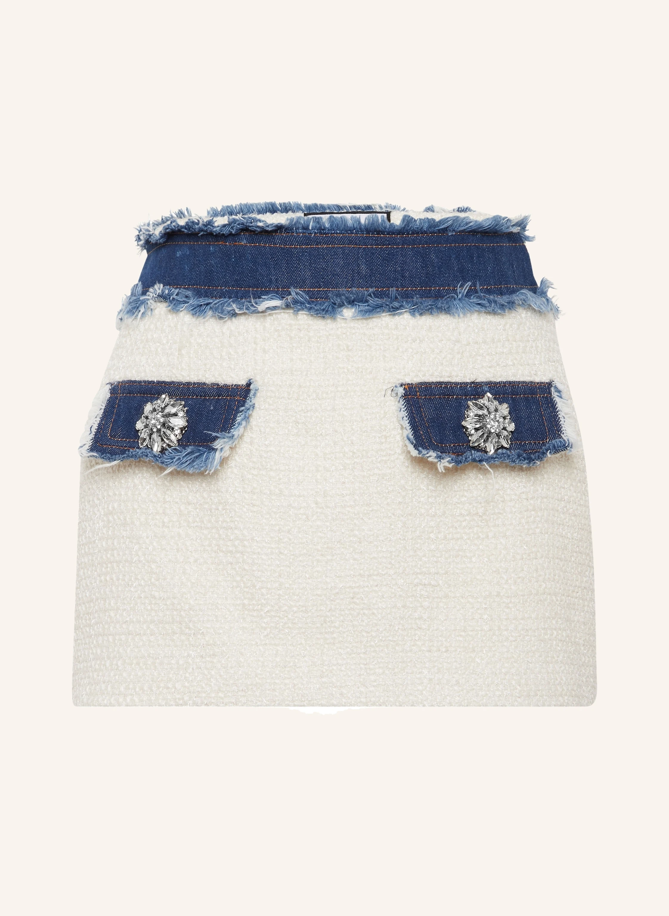 PHILIPP PLEIN Tweed-Denim Minirock