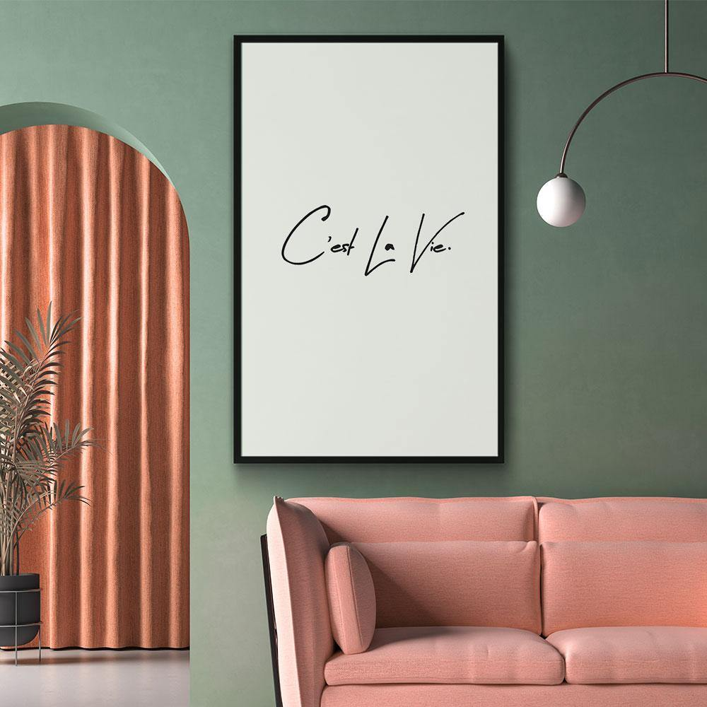 Walljar poster ingelijst - C'est La Vie Poster ingelijst - 50 x 70 cm